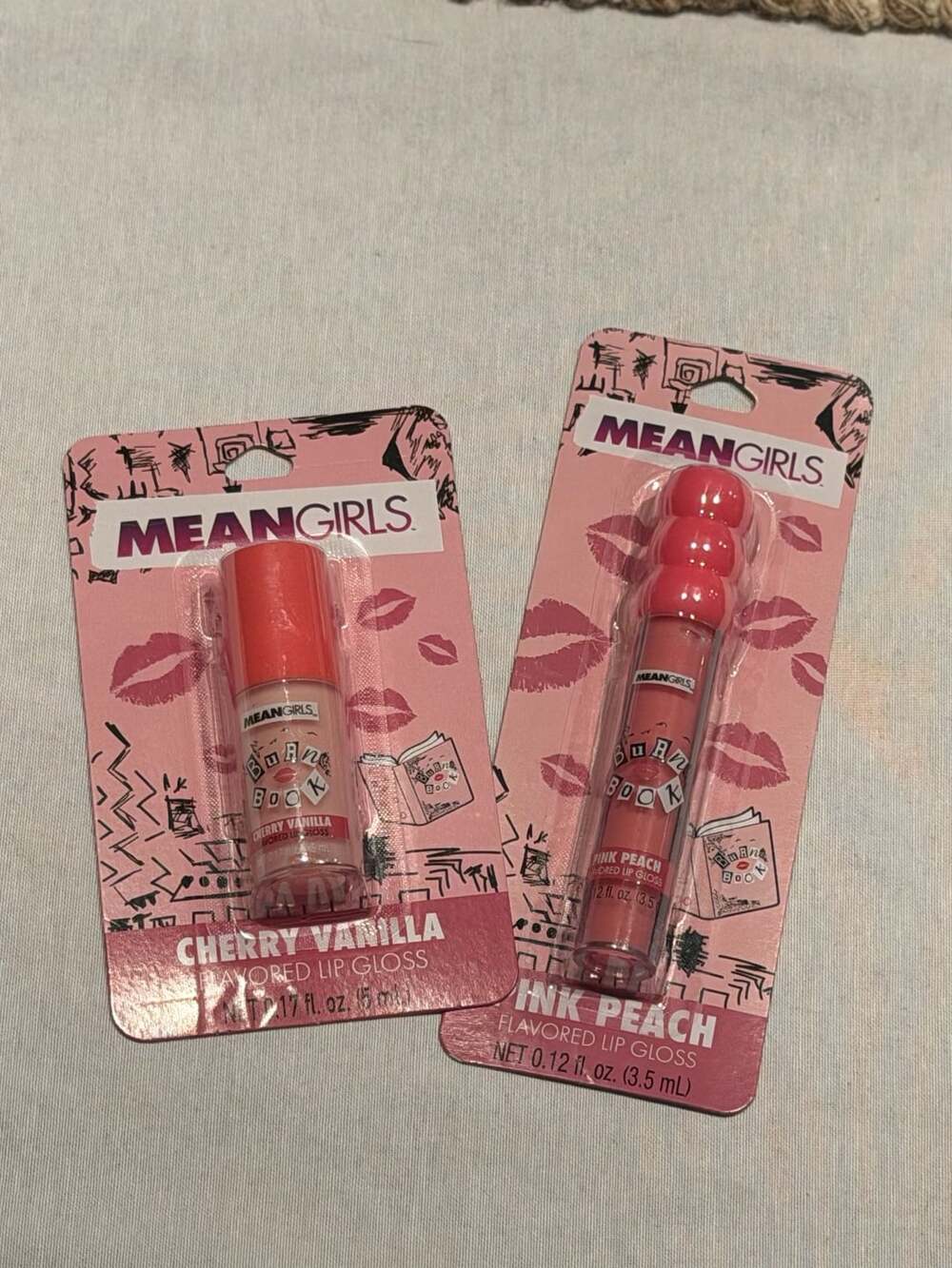 VIRAL Mean Girls Lip Gloss Set -- Cherry Vanilla And Pink Peach